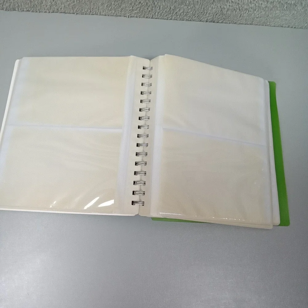 Lime Green Family Birdbath Spiral Bound Photo Album Clear Sleeves Scrapbook